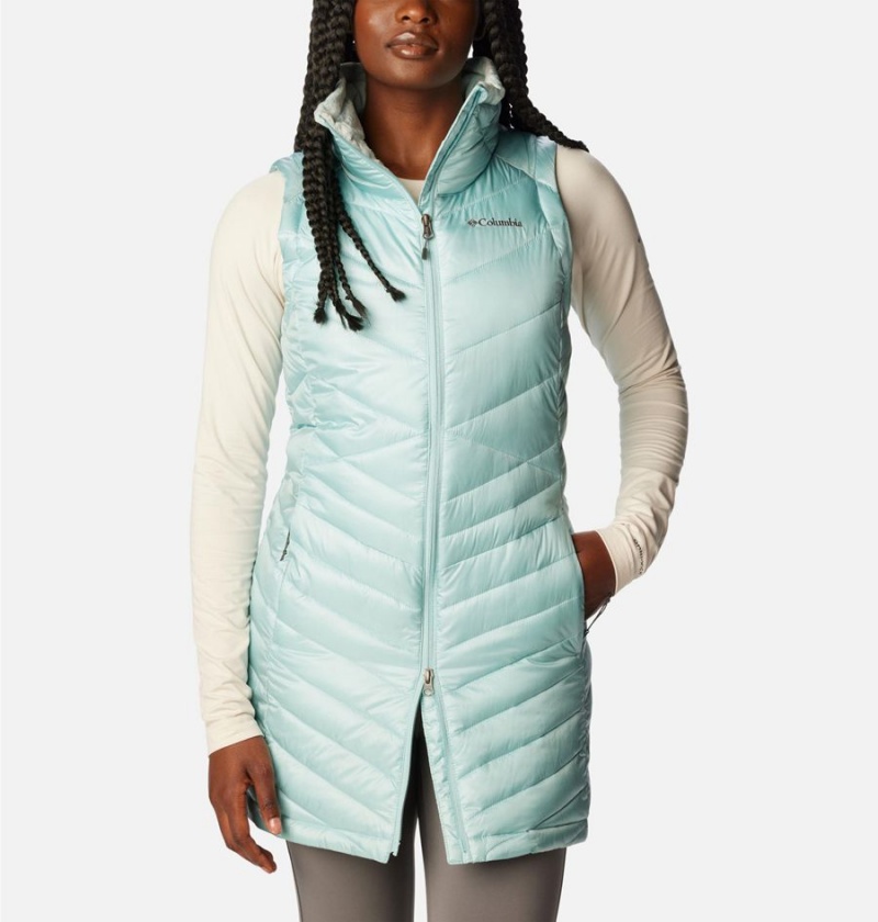 Columbia Joy Peak Long Women\'s Vest Turquoise | DCZWVB-420