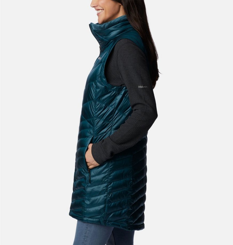 Columbia Joy Peak Long Women's Vest Turquoise | NDLFRW-079