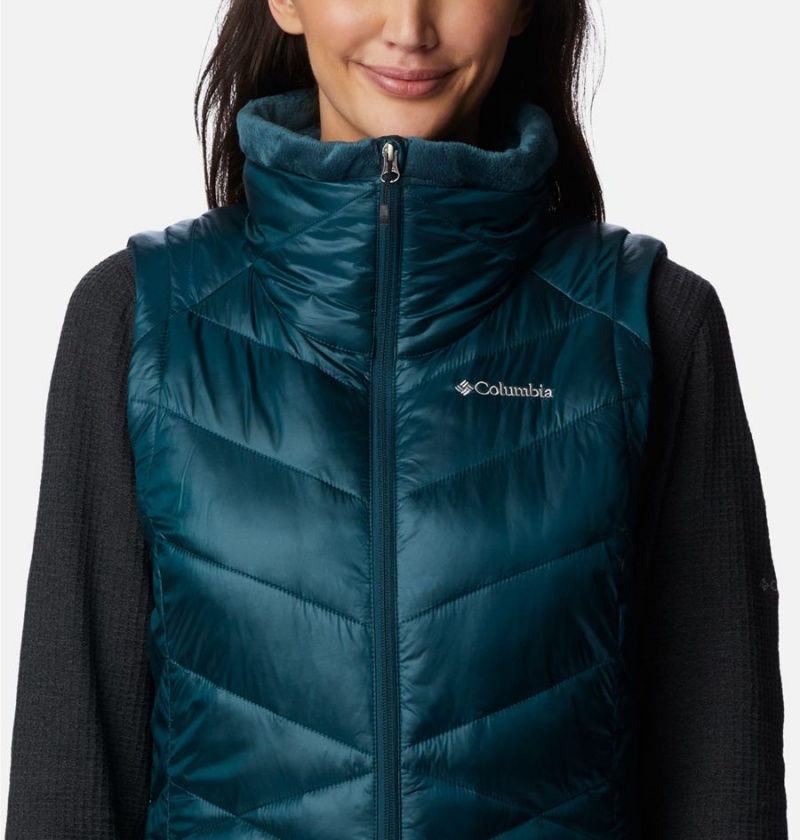 Columbia Joy Peak Long Women's Vest Turquoise | NDLFRW-079