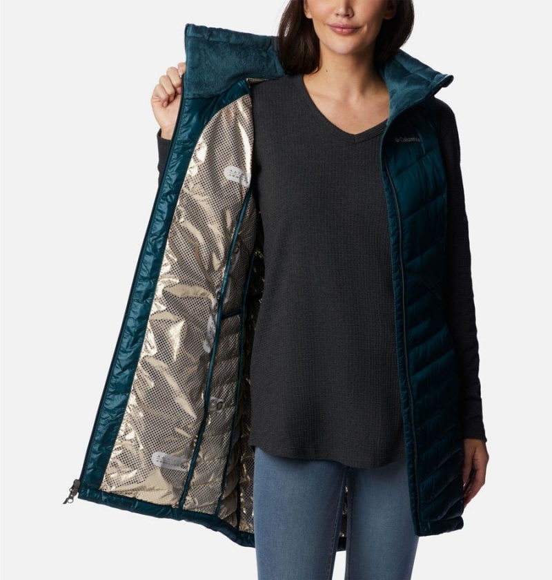Columbia Joy Peak Long Women's Vest Turquoise | NDLFRW-079