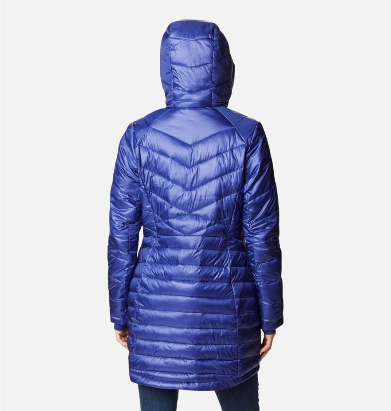 Columbia Joy Peak Mid Insulated Hooded Women's Puffer Jacket Blue | CIENZM-817