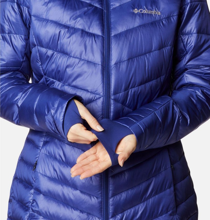 Columbia Joy Peak Mid Insulated Hooded Women's Puffer Jacket Blue | CIENZM-817