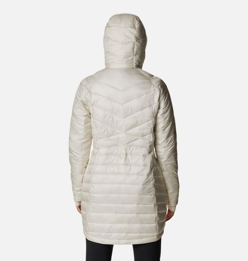 Columbia Joy Peak Mid Insulated Hooded Women's Puffer Jacket White | VUTAIR-294