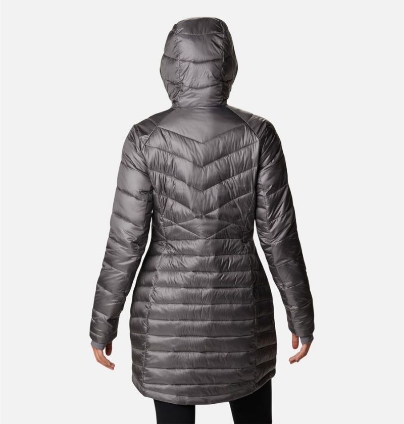 Columbia Joy Peak Mid Insulated Hooded Women's Puffer Jacket Grey | PDJBNH-134