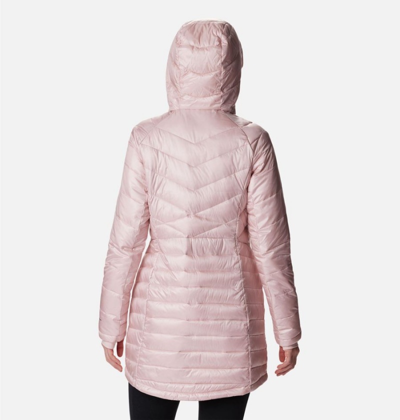 Columbia Joy Peak Mid Insulated Hooded Women's Puffer Jacket Pink | WRAXOC-132