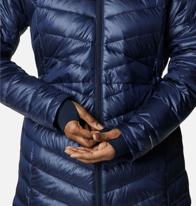 Columbia Joy Peak Mid Women's Puffer Jacket Navy | PREBFK-496