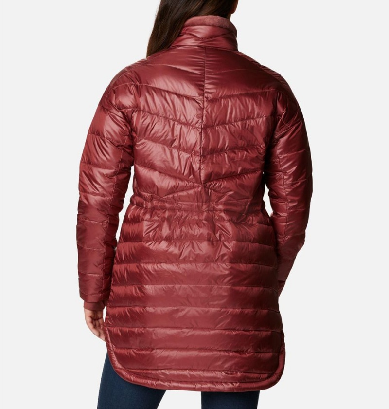 Columbia Joy Peak Mid Women's Puffer Jacket Red | MDGQIC-563