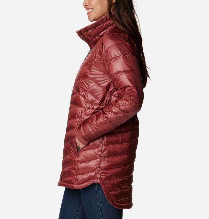 Columbia Joy Peak Mid Women's Puffer Jacket Red | MDGQIC-563