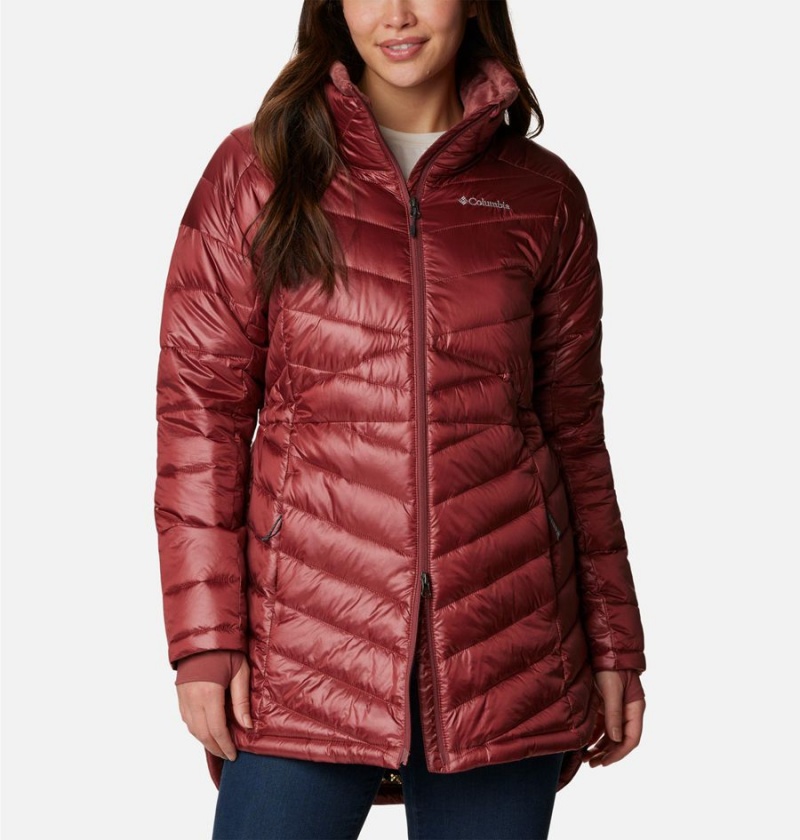 Columbia Joy Peak Mid Women\'s Puffer Jacket Red | MDGQIC-563