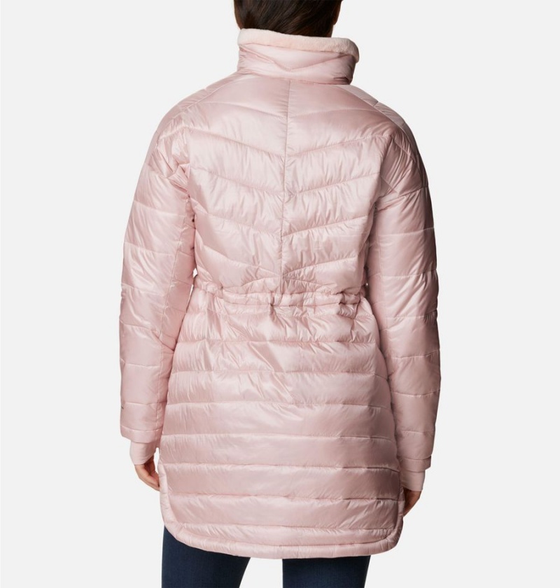 Columbia Joy Peak Mid Women's Puffer Jacket Pink | GYHAVW-084