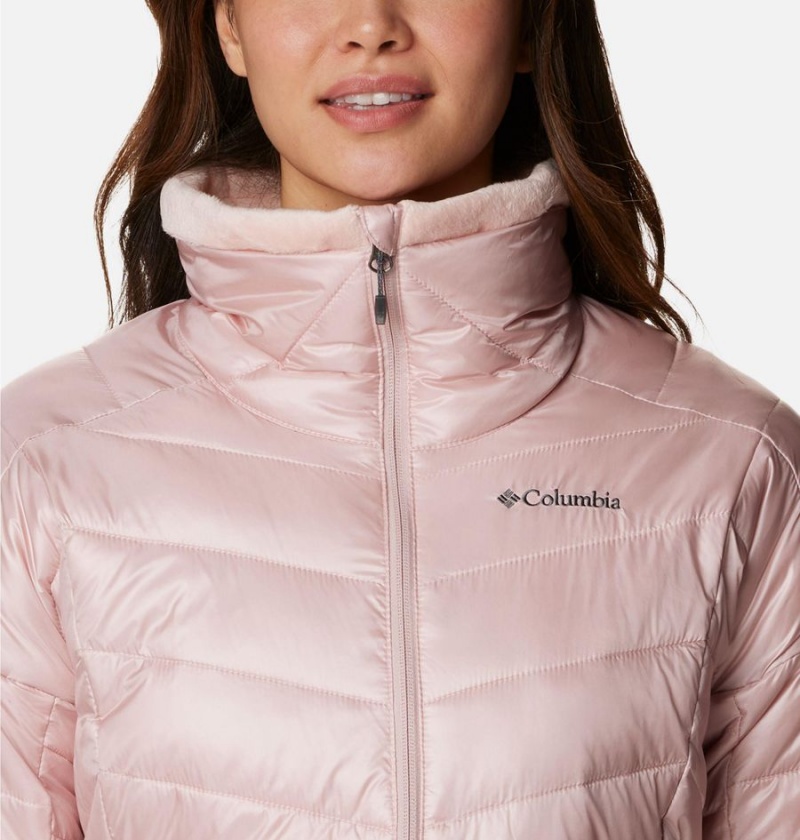 Columbia Joy Peak Mid Women's Puffer Jacket Pink | GYHAVW-084