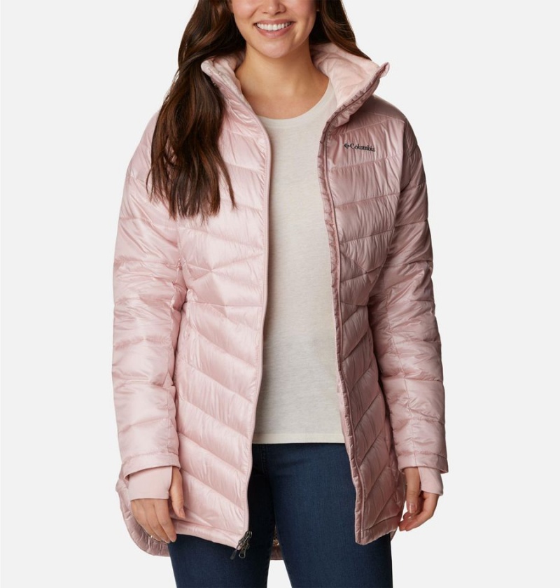 Columbia Joy Peak Mid Women's Puffer Jacket Pink | GYHAVW-084