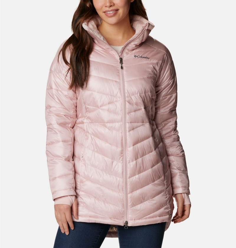 Columbia Joy Peak Mid Women\'s Puffer Jacket Pink | GYHAVW-084