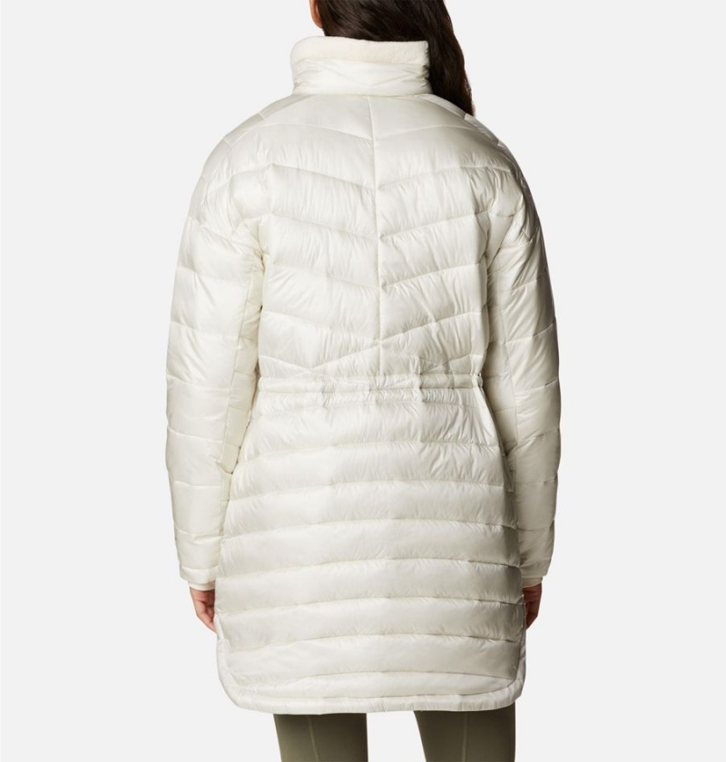 Columbia Joy Peak Mid Women's Puffer Jacket White | GFDNJH-938