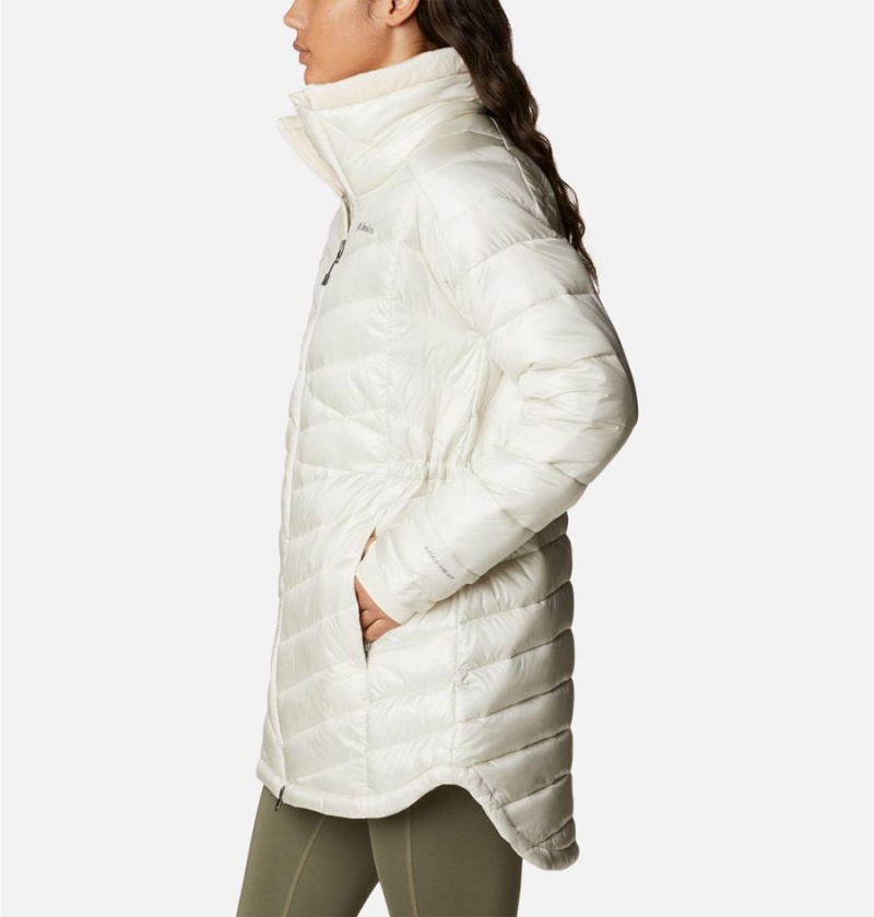 Columbia Joy Peak Mid Women's Puffer Jacket White | GFDNJH-938