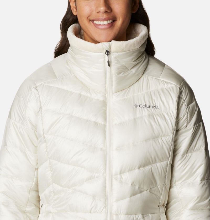 Columbia Joy Peak Mid Women's Puffer Jacket White | GFDNJH-938