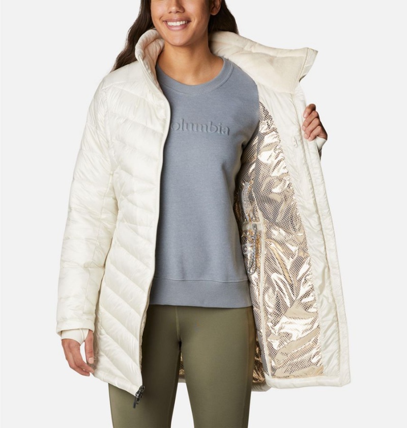 Columbia Joy Peak Mid Women's Puffer Jacket White | GFDNJH-938