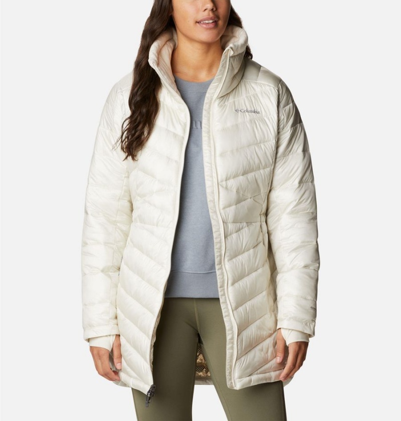 Columbia Joy Peak Mid Women's Puffer Jacket White | GFDNJH-938