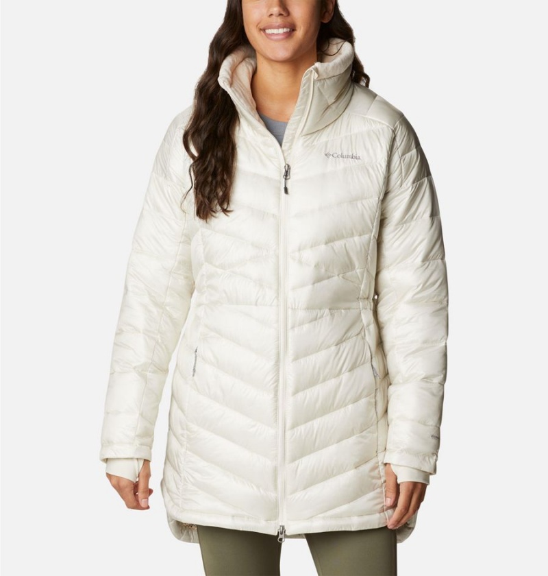 Columbia Joy Peak Mid Women\'s Puffer Jacket White | GFDNJH-938