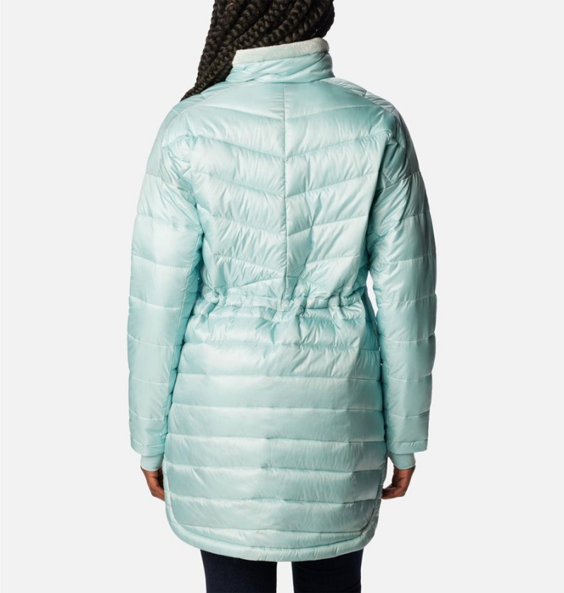 Columbia Joy Peak Mid Women's Puffer Jacket Turquoise | UXFZWV-059