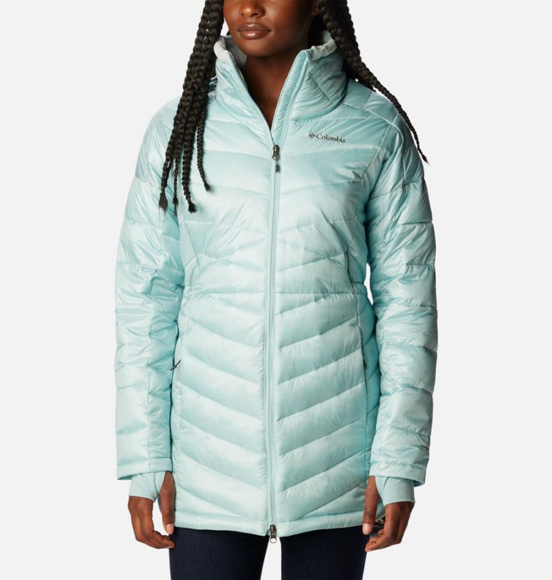 Columbia Joy Peak Mid Women\'s Puffer Jacket Turquoise | UXFZWV-059