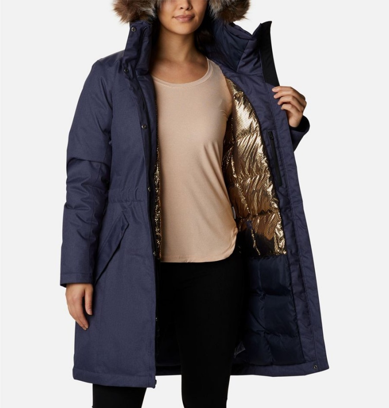 Columbia Juniper Ridge Parka Women's Puffer Jacket Navy | ZMLIGP-456