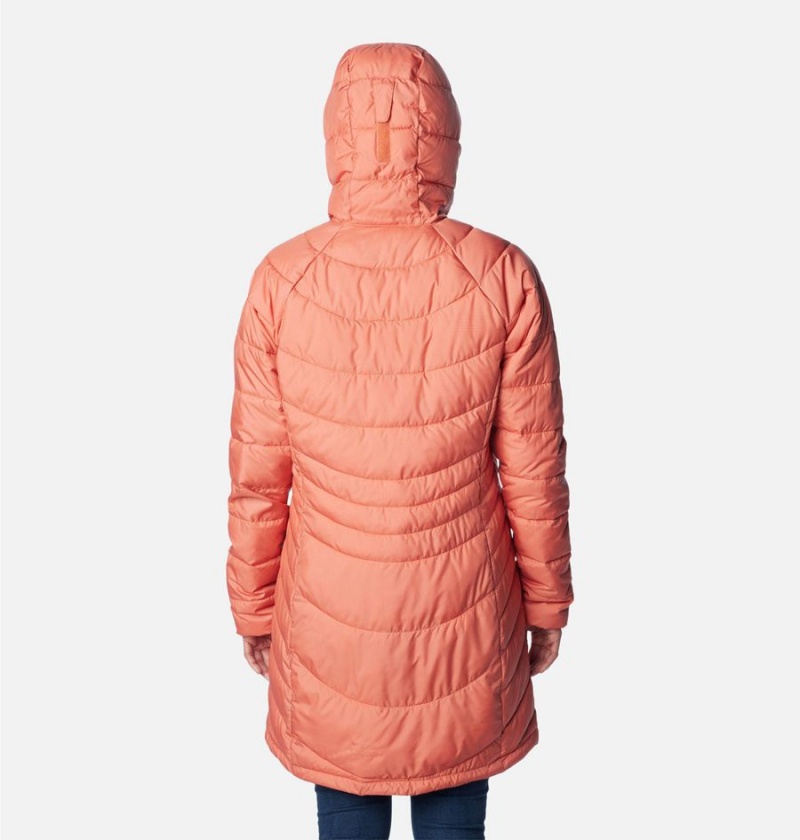 Columbia Karis Gale Long Women's Puffer Jacket Coral | WTCLDG-924