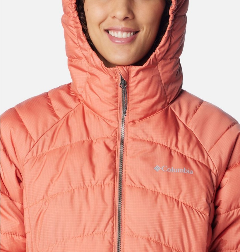 Columbia Karis Gale Long Women's Puffer Jacket Coral | WTCLDG-924