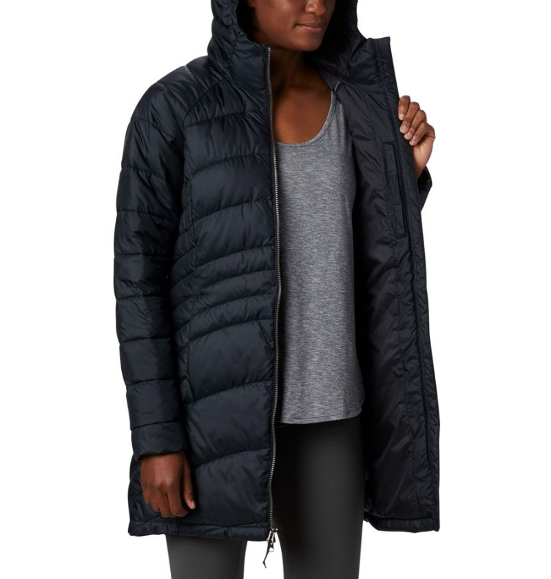 Columbia Karis Gale Long Women's Puffer Jacket Black | KSZLQW-984