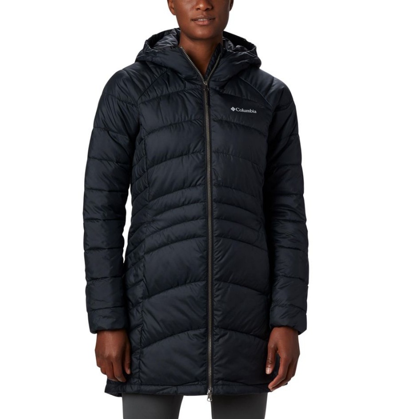 Columbia Karis Gale Long Women\'s Puffer Jacket Black | KSZLQW-984