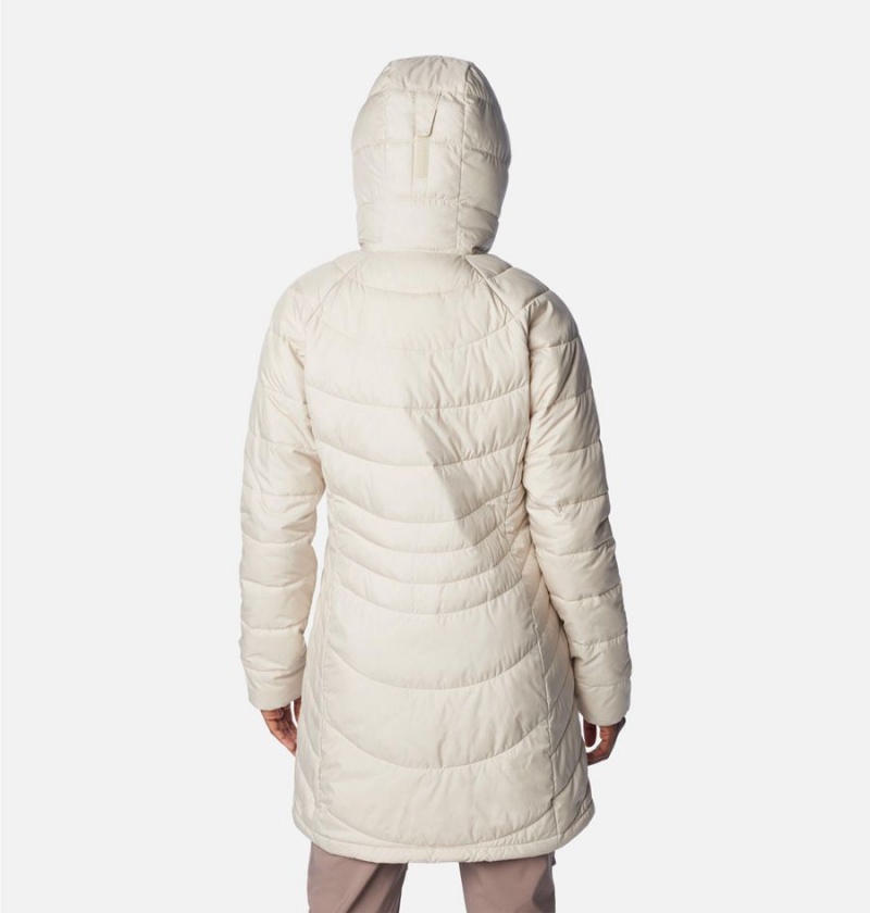 Columbia Karis Gale Long Women's Puffer Jacket White | BPLQWJ-640