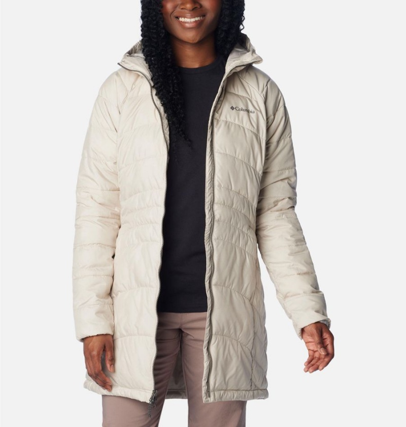 Columbia Karis Gale Long Women's Puffer Jacket White | BPLQWJ-640