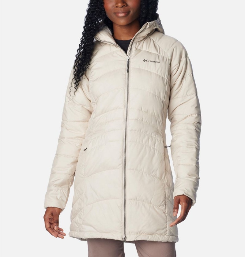 Columbia Karis Gale Long Women\'s Puffer Jacket White | BPLQWJ-640