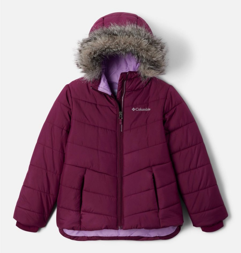 Columbia Katelyn Crest II Hooded Kids\' Jacket Coral | HBMROF-291
