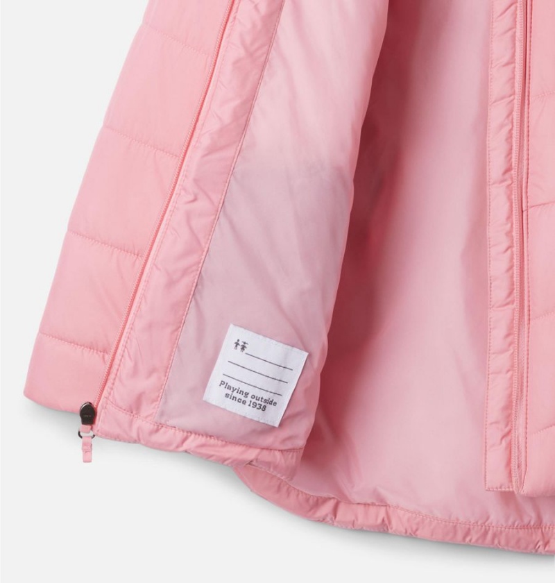 Columbia Katelyn Crest II Hooded Kids' Jacket Pink | YQNLWD-704
