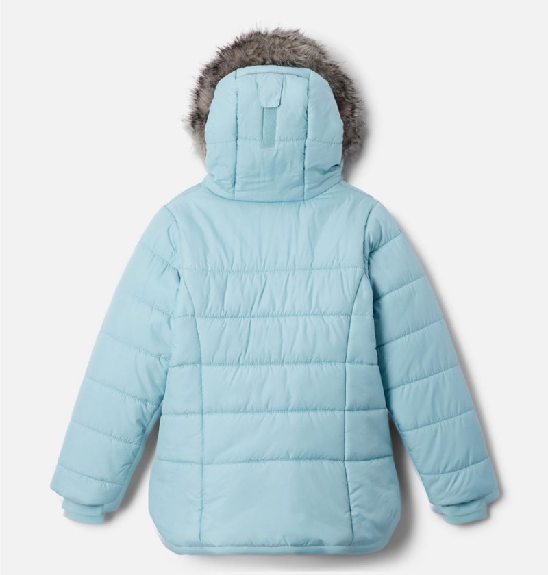 Columbia Katelyn Crest II Hooded Kids' Jacket Turquoise | JREOWF-654