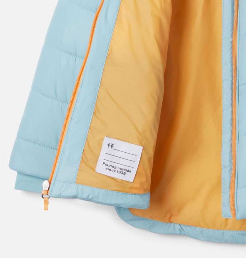 Columbia Katelyn Crest II Hooded Kids' Jacket Turquoise | JREOWF-654