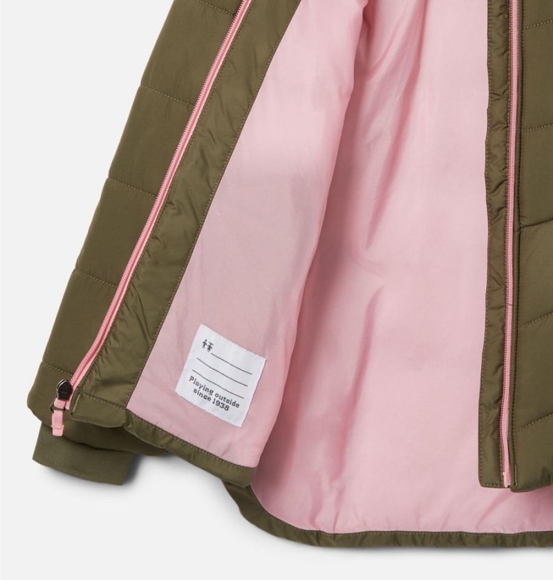 Columbia Katelyn Crest II Hooded Kids' Jacket Green | JHRWMT-608