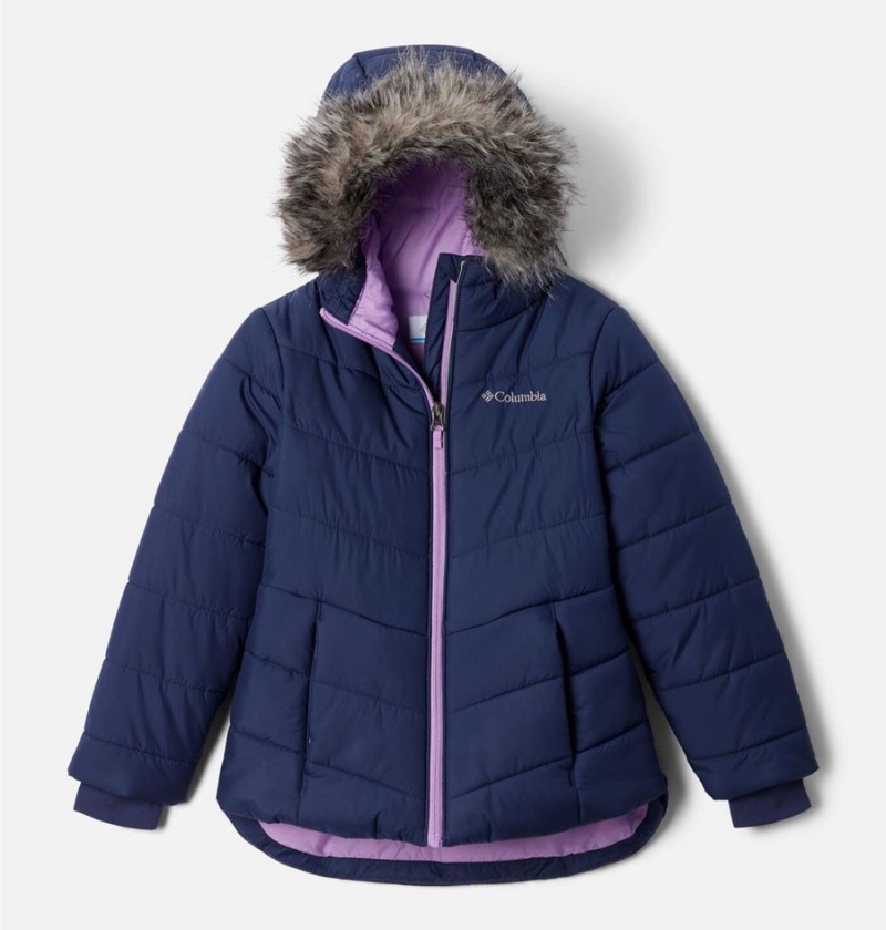 Columbia Katelyn Crest II Hooded Kids\' Jacket Navy | DVENXI-463