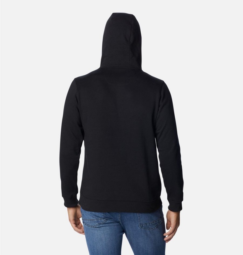 Columbia Keyhole Peak Logo Men's Hoodie Black | HXCKZS-076