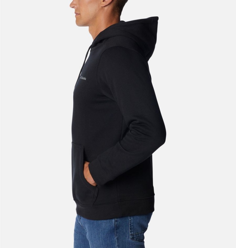 Columbia Keyhole Peak Logo Men's Hoodie Black | HXCKZS-076
