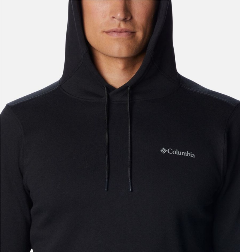 Columbia Keyhole Peak Logo Men's Hoodie Black | HXCKZS-076