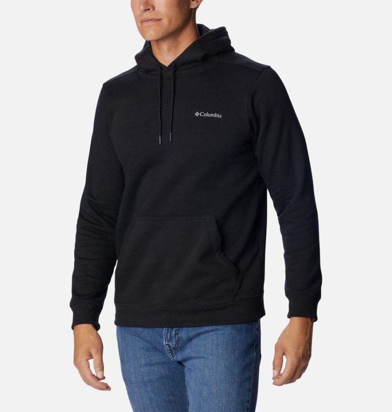 Columbia Keyhole Peak Logo Men's Hoodie Black | HXCKZS-076