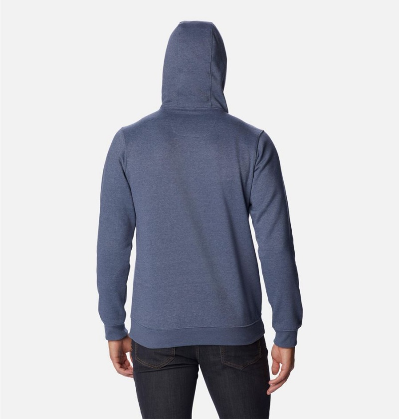 Columbia Keyhole Peak Logo Men's Hoodie Blue | XQSBOP-978