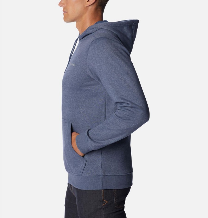 Columbia Keyhole Peak Logo Men's Hoodie Blue | XQSBOP-978