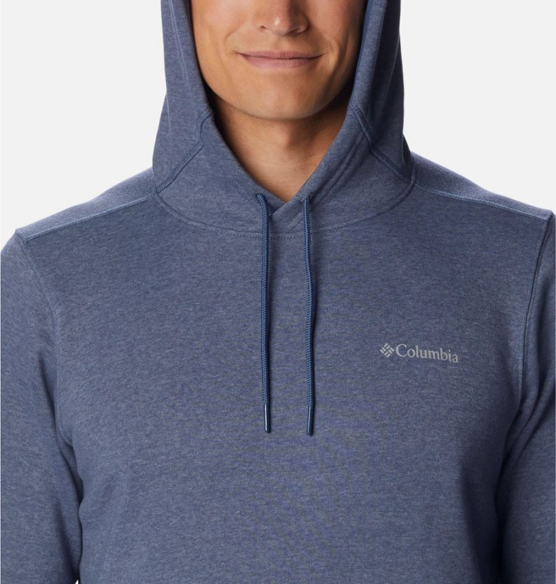 Columbia Keyhole Peak Logo Men's Hoodie Blue | XQSBOP-978