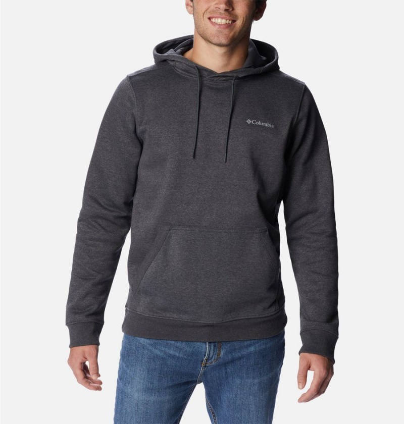 Columbia Keyhole Peak Logo Men\'s Hoodie Grey | AKNWLZ-308