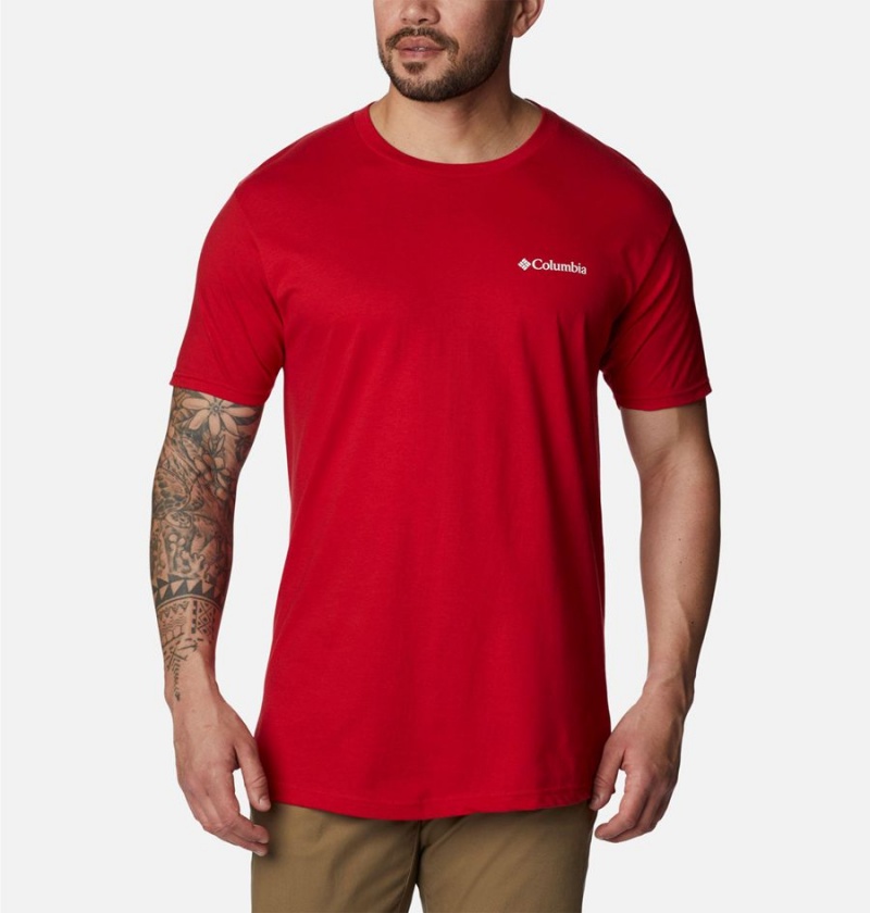 Columbia Kingston Graphic Men's T-Shirt Red | SPWIUA-603