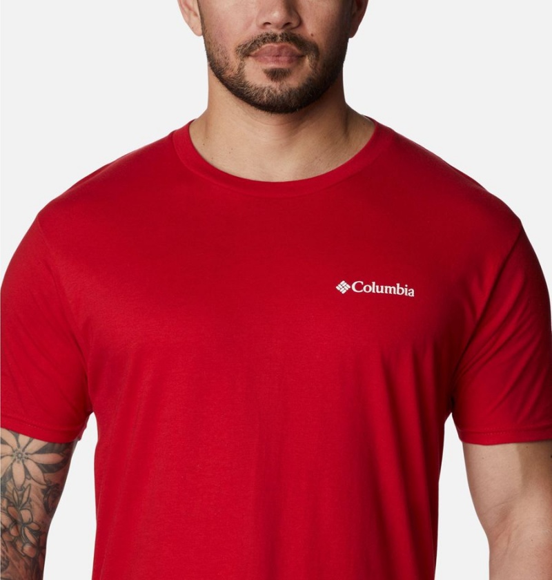 Columbia Kingston Graphic Men's T-Shirt Red | SPWIUA-603