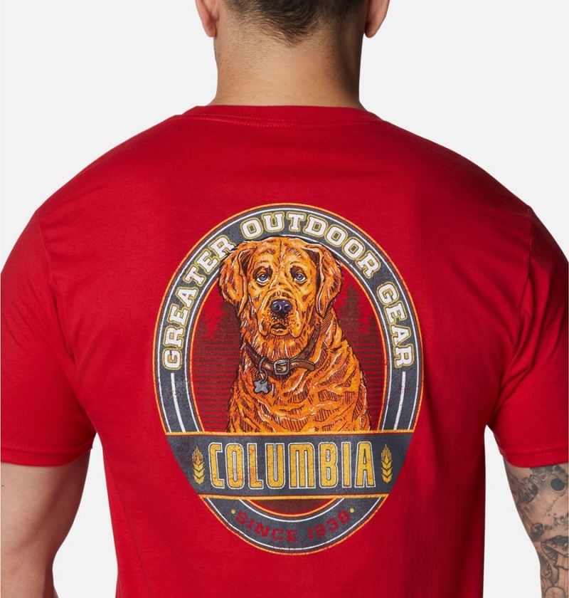 Columbia Kingston Graphic Men's T-Shirt Red | SPWIUA-603